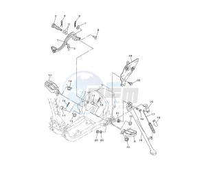 WR F 450 drawing STAND AND FOOTREST