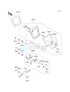 KL 650 A [KLR 650] (A6F-A7F) A6F drawing TAILLIGHT-- S- -