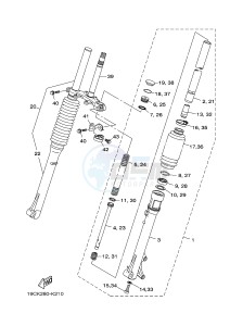 TT-R125 TT-R125LW (2CP2) drawing FRONT FORK