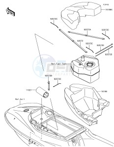 JET SKI SX-R JS1500AJF EU drawing Hull Fittings