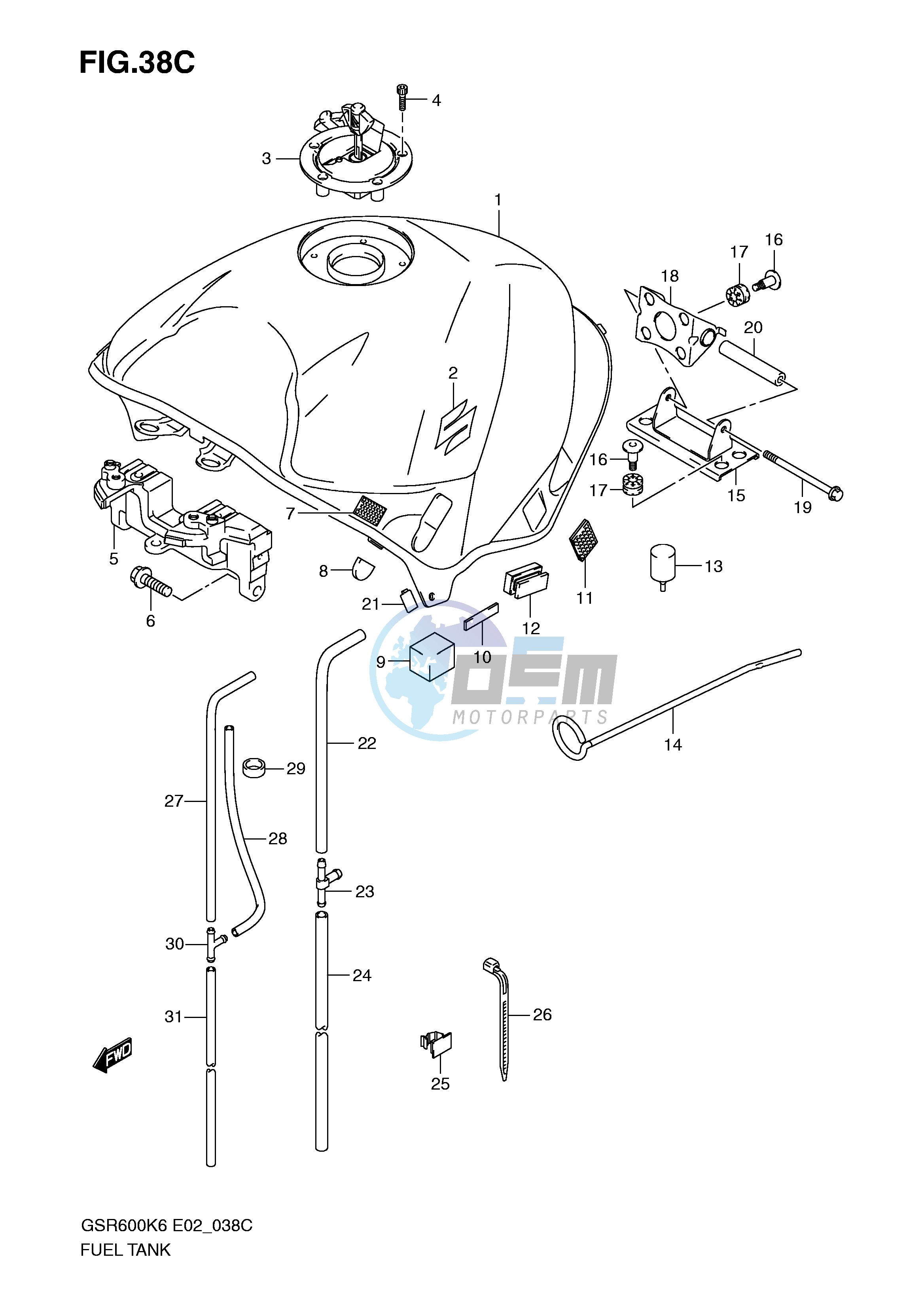 FUEL TANK (MODEL K9)