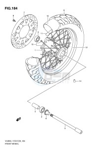 VL800 (E3-E28) VOLUSIA drawing FRONT WHEEL (VL800L1 E28)