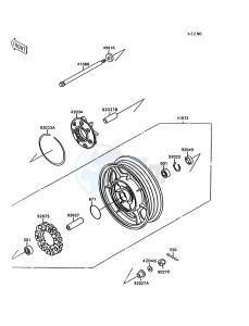 VN 1500 A [VULCAN 1500] (A10-A13) [VULCAN 1500] drawing REAR WHEEL_CHAIN