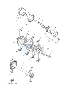 MT09 900 (1RCD 1RCE) drawing CRANKSHAFT & PISTON