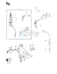 KZ 750 G [LTD II] (G1) [LTD II] drawing IGNITION SWITCH_LOCKS_REFLECTORS