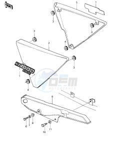 KZ 1000 D [Z1R] (D1) [Z1R] drawing SIDE COVERS_CHAIN COVER -- 78 D1- -