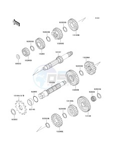 KX 500 E (E15-E16) drawing TRANSMISSION