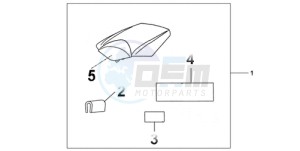 CBR1000RA9 France - (F / ABS CMF MME REP) drawing REAR SEAT COWL ACHILLES BLACK METALLIC