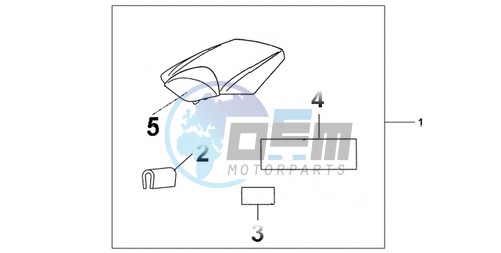 REAR SEAT COWL ACHILLES BLACK METALLIC