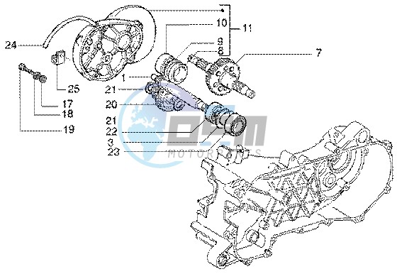 Rear wheel shaft