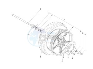 Liberty 50 4t Delivery Single disc drawing Front wheel