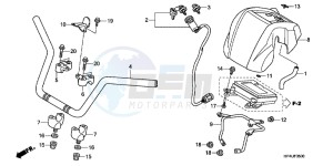 CBR650FAG CBR650F 6ED - (6ED) drawing HANDLE PIPE