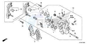 SH300ARE SH300ARE UK - (E) drawing FRONT BRAKE CALIPER