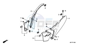 XL700VA9 UK - (E / ABS MKH) drawing SIDE COVER