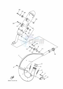 YZ125 (B4XJ) drawing EXHAUST