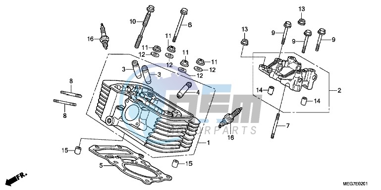 REAR CYLINDER HEAD