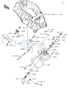 JET SKI ULTRA 310LX JT1500MJF EU drawing Handle Pole