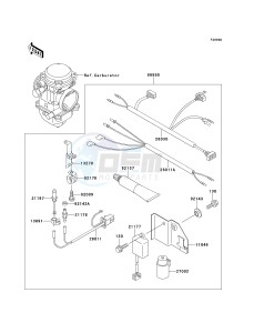 KLF 300 C [BAYOU 300 4X4] (C5-C9) [BAYOU 300 4X4] drawing OPTIONAL PARTS-- CARBRETOR- -