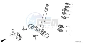 VTR2509 Australia - (U / MK) drawing STEERING STEM