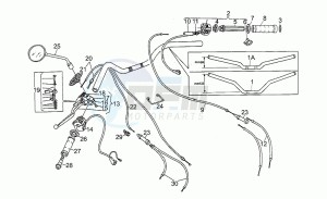 Strada 750 drawing Handlebar - controls