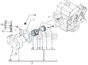 X9 500 drawing Cylinder-piston-wrist pin assy