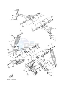 YFM700FWAD YFM70GPSH GRIZZLY 700 EPS SPECIAL EDITION (2UDM) drawing FRONT SUSPENSION & WHEEL