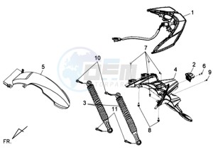 SYMPHONY 125 SR drawing TAIL LIGHT - REAR SUSPENSION