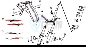 CROX 50 (25 KM/H) (AE05WA-NL) (E4) (L8-M1) drawing STEERING STEM FRONT CUSHION