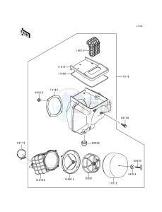 KDX 200 H [KDX200] (H2-H5) [KDX200] drawing AIR CLEANER