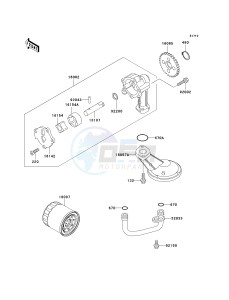 EX 500 D [NINJA 500R] (D6F-D9F) D8F drawing OIL PUMP_OIL FILTER