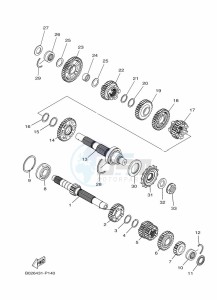 YZF320-A YZF-R3 (B2X8) drawing TRANSMISSION