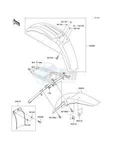 KX 125 M (M3) M3 drawing FENDERS