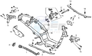 MEGALO 125 E2 drawing FRAME