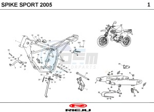 SPIKE-50-SPORT-BLUE drawing CHASSIS