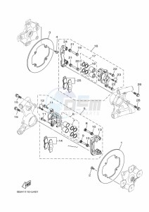 YXZ1000ET YXZ1000R SS (BASU) drawing REAR BRAKE CALIPER