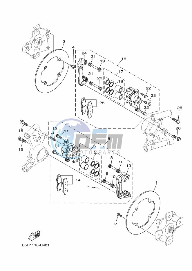 REAR BRAKE CALIPER