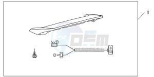 GL18009 Australia - (U / AB NAV) drawing REAR SPOILER BLOODSTONE RED METALLIC