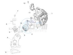 MP3 500 MAXI SPORT-BUSINESS-ADVANCED E4 ABS (EMEA-APAC) drawing Throttle body - Injector - Induction joint