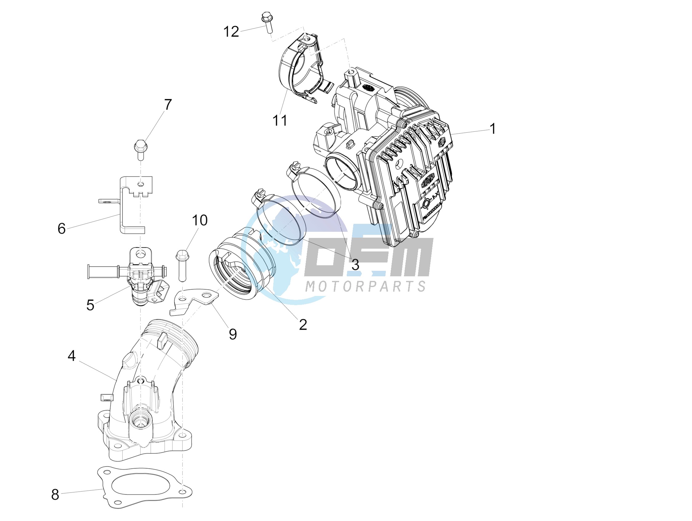 Throttle body - Injector - Induction joint