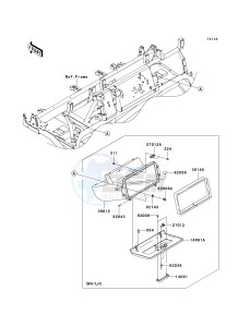 KAF 620 S [MULE 4010 TRANS4X4 HARDWOODS GREEN HD] (S9F-SAF) S9F drawing FRONT BOX