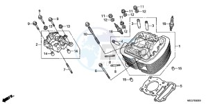 VT750C2BC drawing FRONT CYLINDER HEAD