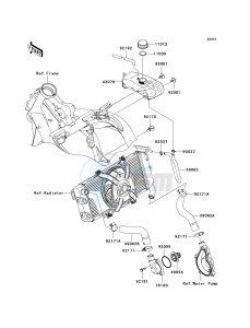 EX 650 A [NINJA 650R] (A6F-A8F) A8F drawing WATER PIPE