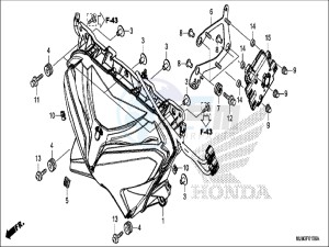 CB1100CAH UK - (E) drawing LEFT CRANKCASE COVER