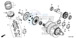 CB500XE CB500X ABS UK - (E) drawing CRANKSHAFT/ PI STON