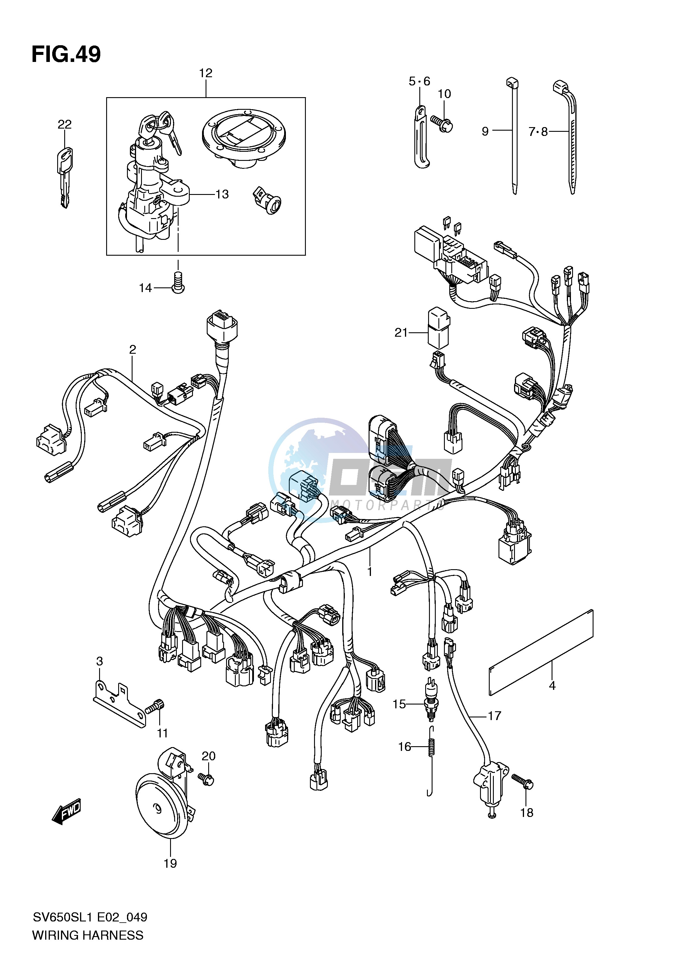 WIRING HARNESS (SV650SL1 E24)