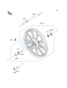 VN 900 C [VULCAN 900 CUSTOM] (7F-9FA) C9F drawing FRONT WHEEL