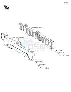 MULE PRO-DX KAF1000EJF EU drawing Reflectors