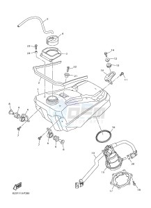 YZ250FX (B297 B298 B299 B299 B29A) drawing FUEL TANK