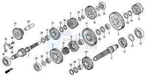 TRX350FE FOURTRAX 350 4X4ES drawing TRANSMISSION