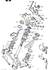 GSX1100 (T-X) drawing STEERING STEM (GSX1100ET, GSX1100EX)